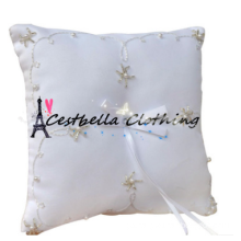 2016 Chic Bridal Wedding Supply Simple Beaded Petals Ring Bearer Pillow